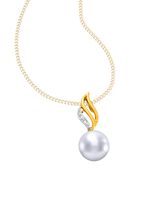 Kettinghanger met zoetwaterparels en diamanten 