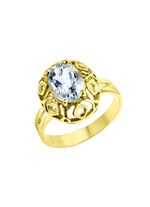 Damesring goud 375/- 