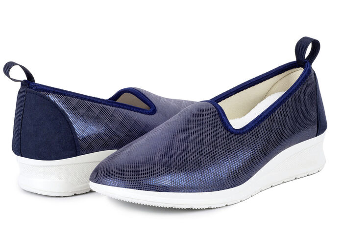 Aerosoft Flex pantoffels met sleehak van J&uuml;rgen Hirsch BLAUW