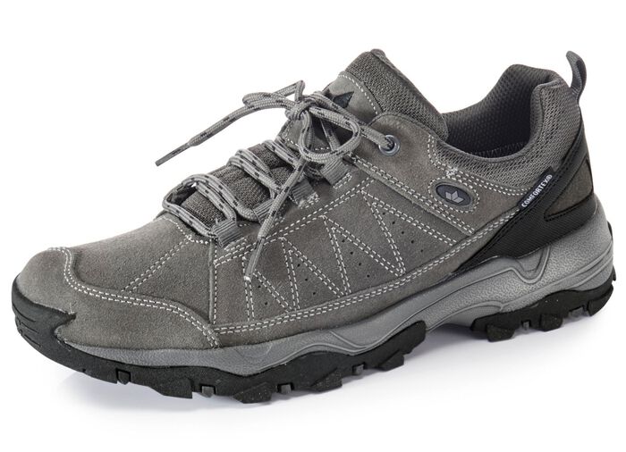 Ademende heren veterschoenen met uitneembaar voetbed GRAFIET