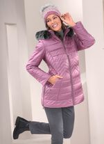 Jas met afneembare imitatiebontrand 