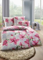 beddengoedset met weelderig magnolia-ontwerp VEELKLEURIG