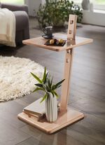 Bijzettafel met in hoogte verstelbaar tafelblad NATUREL