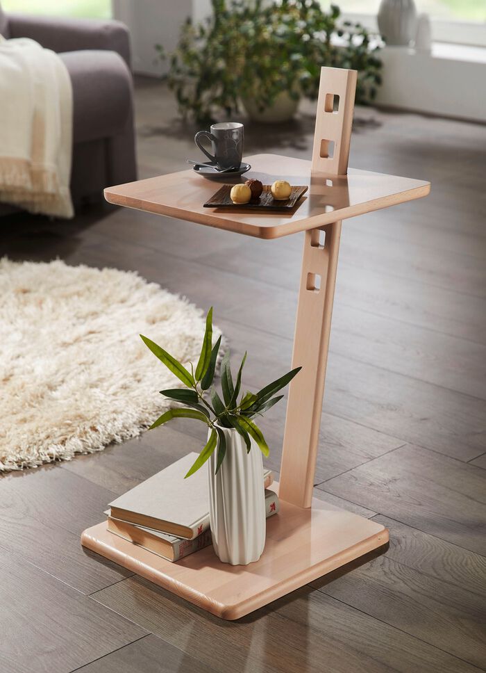 Bijzettafel met in hoogte verstelbaar tafelblad NATUREL