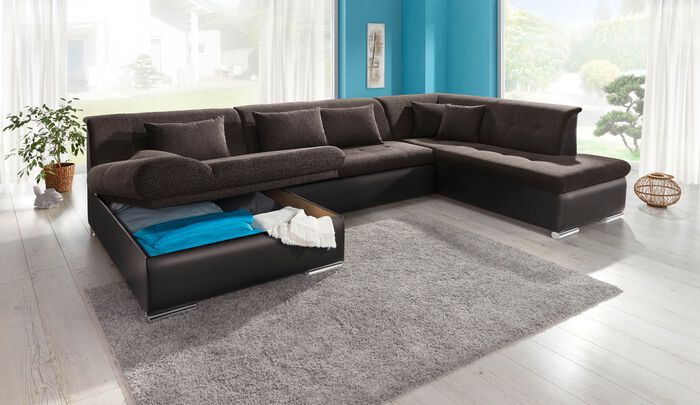 Woongedeelte met bedfunctie BRUIN-BRUIN