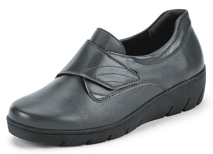 Slippers met verstelbare klittenbandsluiting ANTRACIET