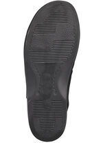 Sandaal met anatomisch gevormd leren voetbed ZWART-BORDEAUX