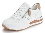 Remonte sneakers met decoratieve perforaties eronder WIT-ZAND