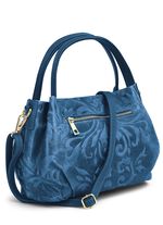 Laurina tas met elegant reli&euml;f BLAUW