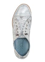 Andrea Conti mocassinpantoffels met metallic glans ZILVERGRIJS