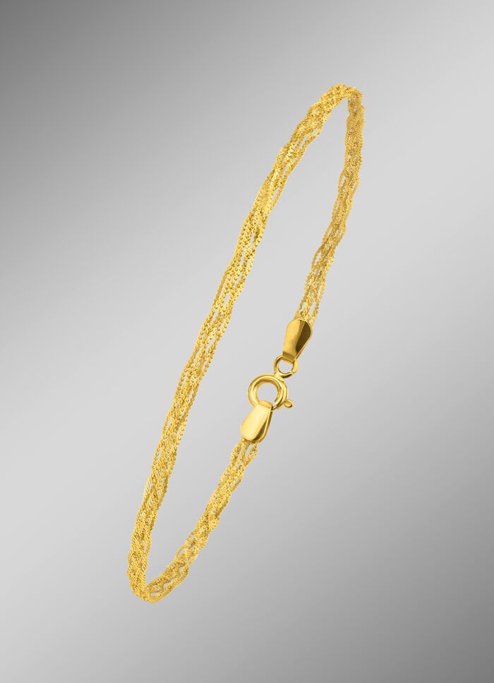 Gevlochten gouden armband 