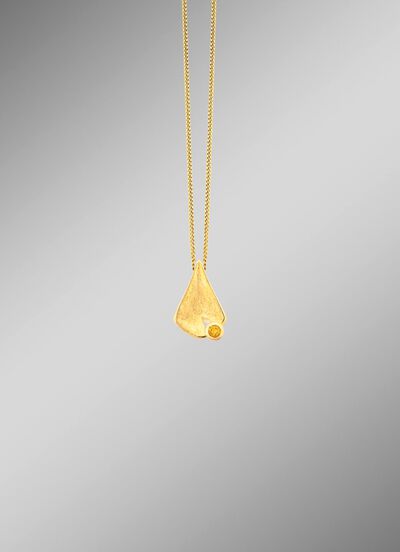 Interessante hanger met echte citrien 