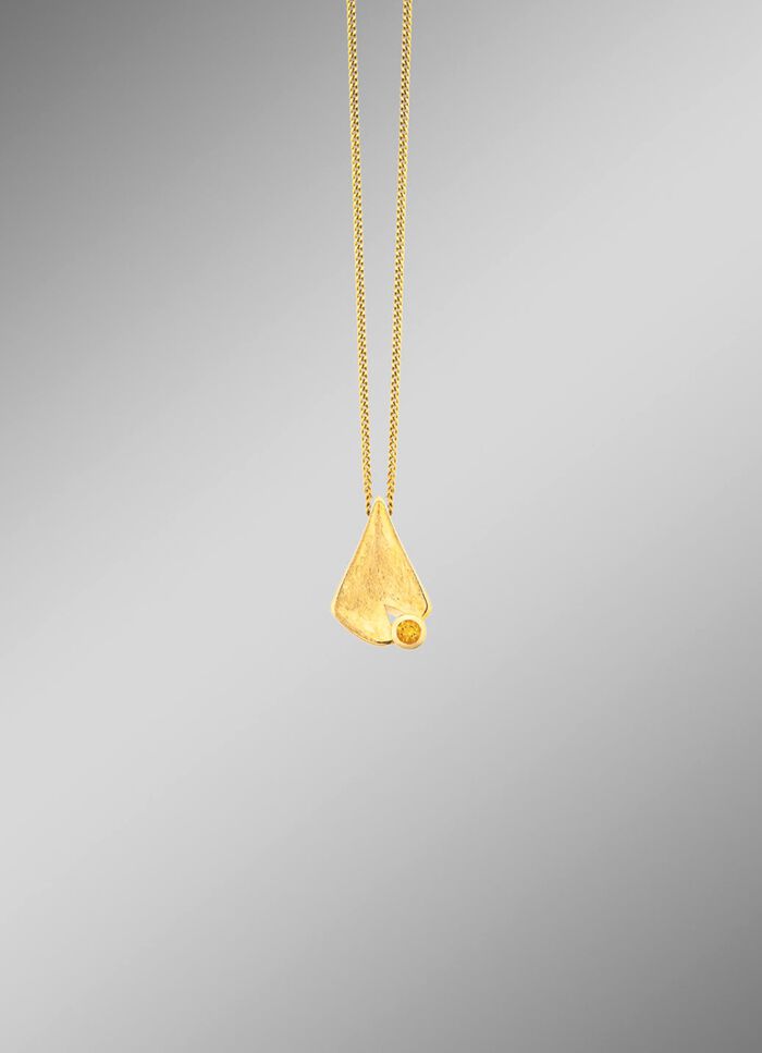 Interessante hanger met echte citrien 