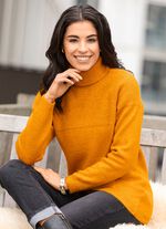 Trui van een gebreide mix GEVLEKTE SAFFRAAN