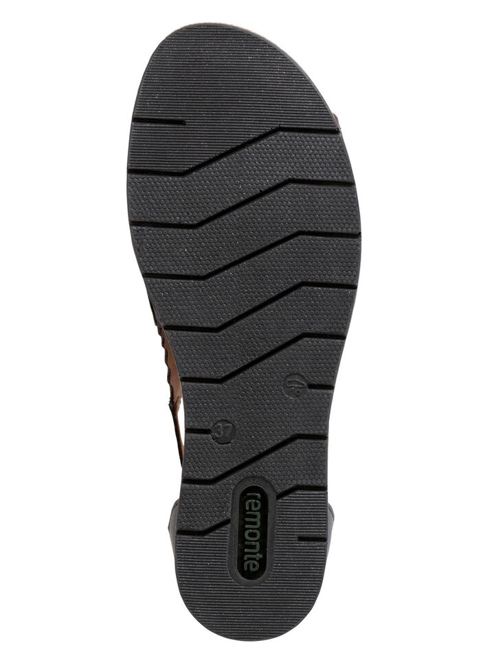 Sandaal met klittenbandsluiting ZWART