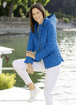 Jas met ritszakken AZURBLAU