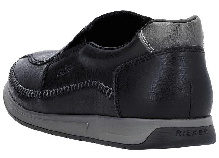Rieker pantoffels gemaakt van nappaleer ZWART