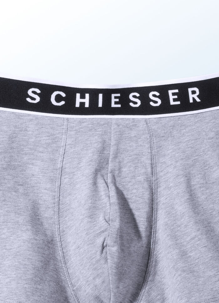 Set van drie slips met elastische tailleband 3X GRIJS GEM&Ecirc;LEERD