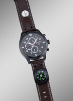 Sportief outdoor herenhorloge met LED-zaklamp 