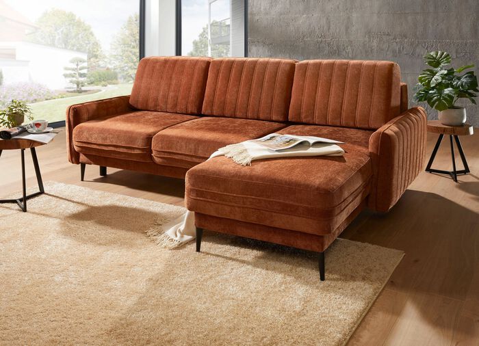 Gestoffeerde hoek met bedfunctie en bedkast AARDE