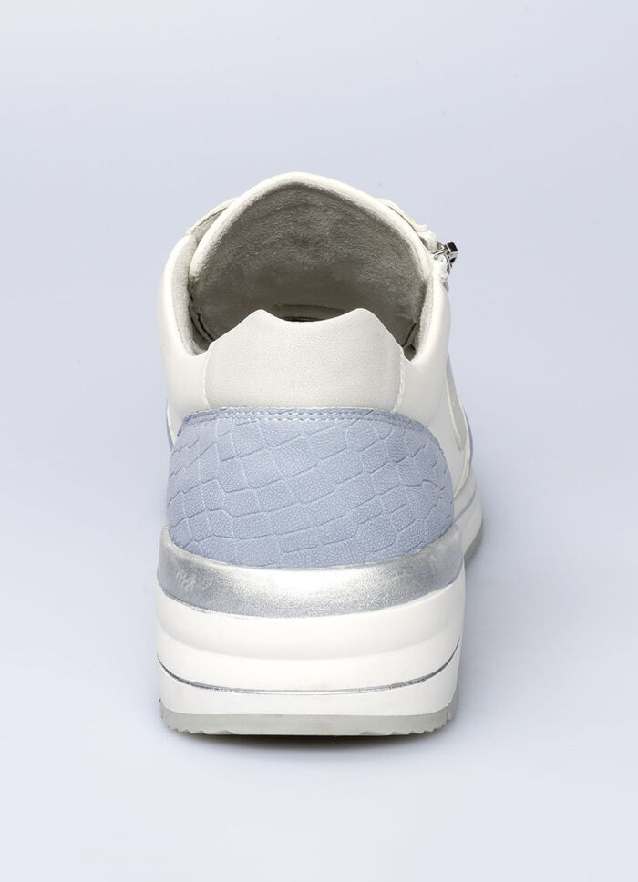 Comfort sneaker Simone in leer en suède look 