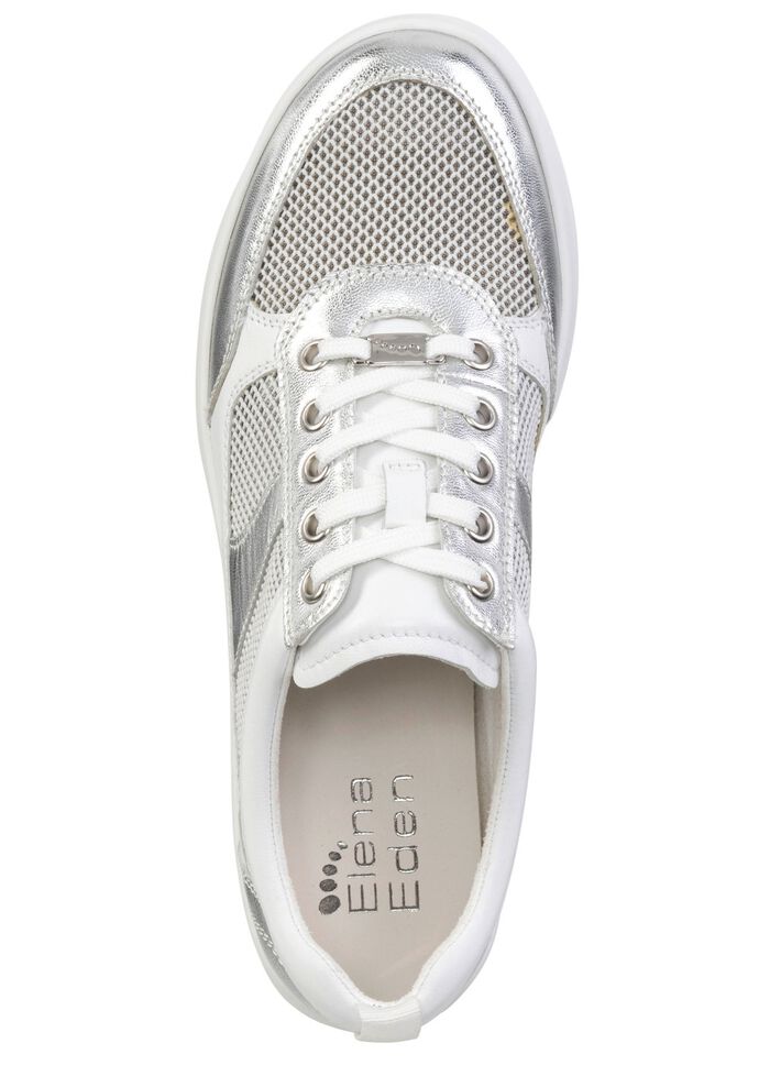 ELENA EDEN sneakers van nappaleer en luchtig textiel in mesh-look 