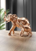 Geschilderde olifant moeder met kind 