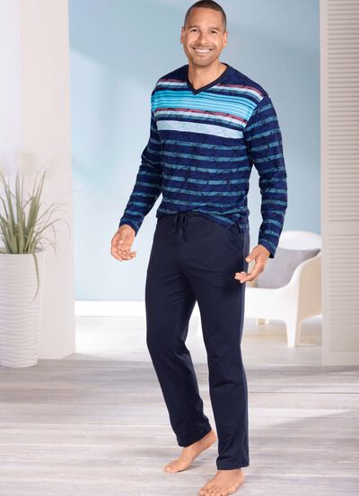 hajo Klimalight pyjama met V-hals en open uiteinden 