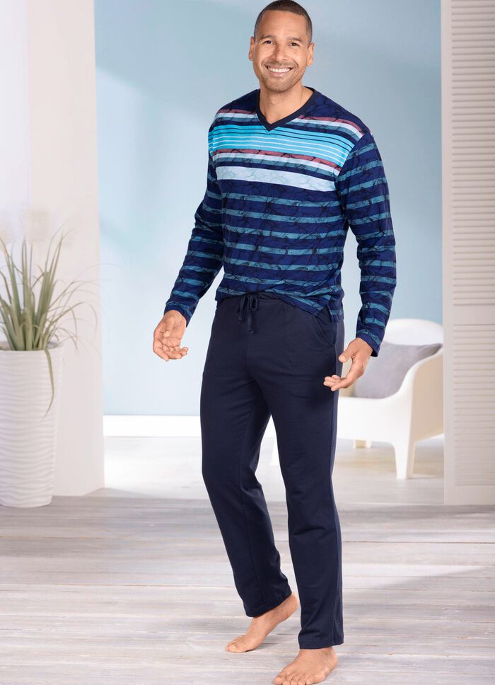 hajo Klimalight pyjama met V-hals en open uiteinden 