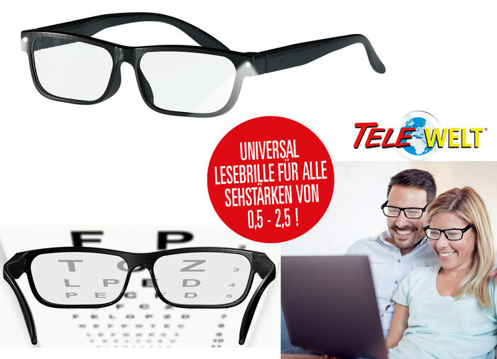 Leesbrillen voor alle sterktes van 0,5-2,5
