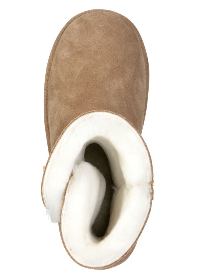 ELENA EDEN, gevoerde dameslaarzen, winterschoenen, met lamsvacht NATUURLIJK BRUIN