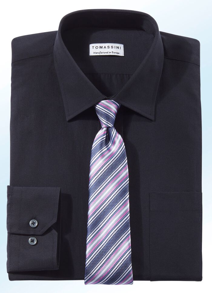 Shirt met borstzak in 5 kleuren en 2 mouwlengtes 