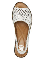 ELENA EDEN, zomerse damessandalen, breedte G, van leer WIT