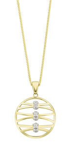 Filigraan hanger met synth. zirkonia 