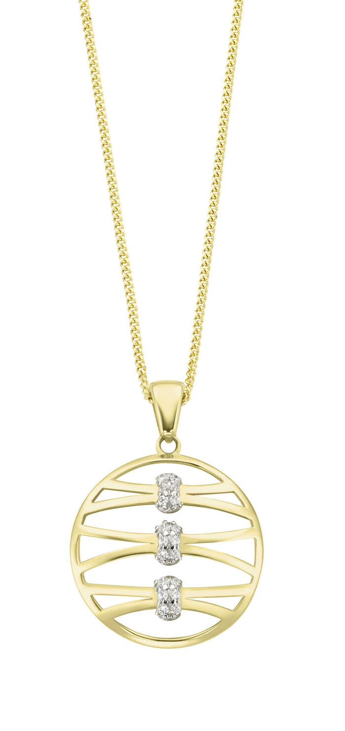 Filigraan hanger met synth. zirkonia 