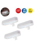Dakgootverlichting, set van 3, met stalen beugel 
