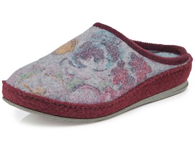 Slippers met een subtiele bloemenprint 