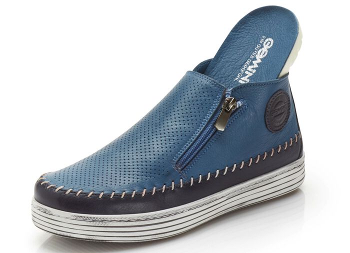 Gemini laarsje met decoratieve perforatie JEANS