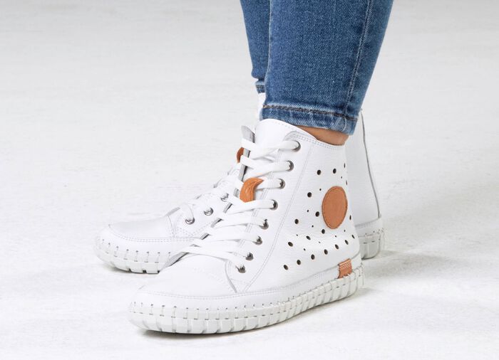 Gemini, zomerlaarzen voor dames, breedte G, met uitneembaar voetbed WIT