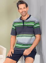 Shortama met knoopsluiting en borstzakje 