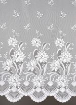 Bloemenvitrage met automatische plooiband 1:3 