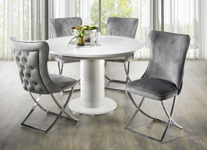 Trendy eetkamerstoelen set van 2 GRIJS