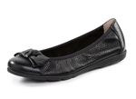 Caprice, chique damesballerina&#39;s, breedte G, met elastische band ZWART