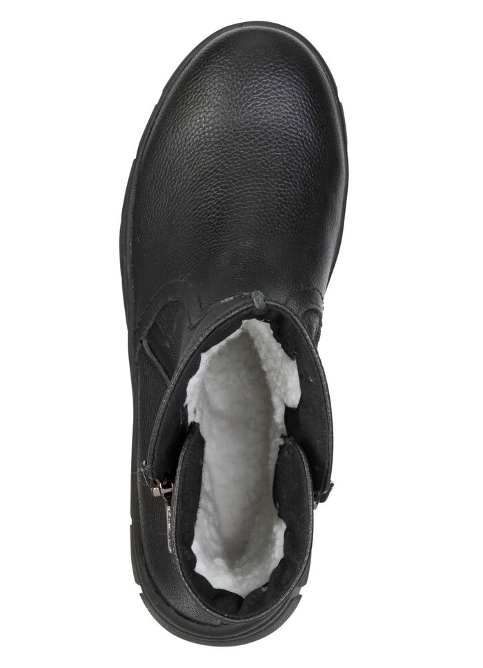 ELENA EDEN, gevoerde dameslaarzen, winterschoenen, breedte G, met uitneembaar voetbed ZWART