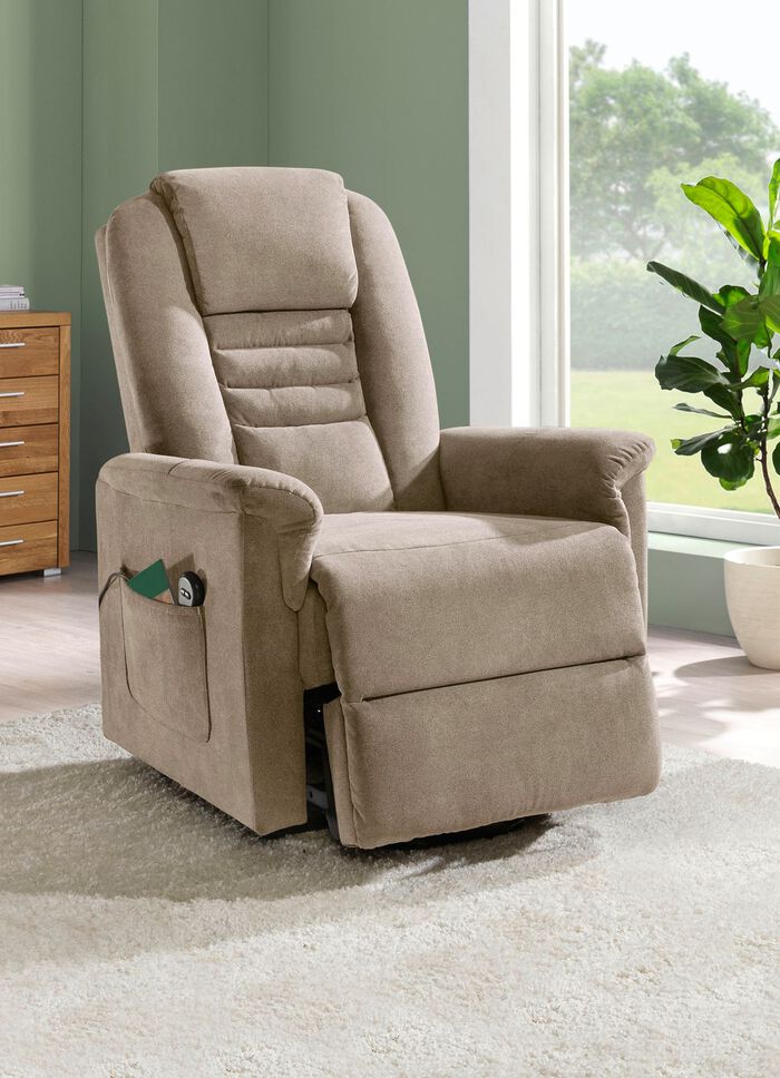Tv-fauteuil met motor en opstahulp BEIGE
