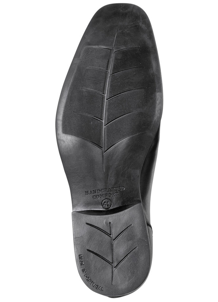 Slippers gemaakt van rundnappaleer ZWART