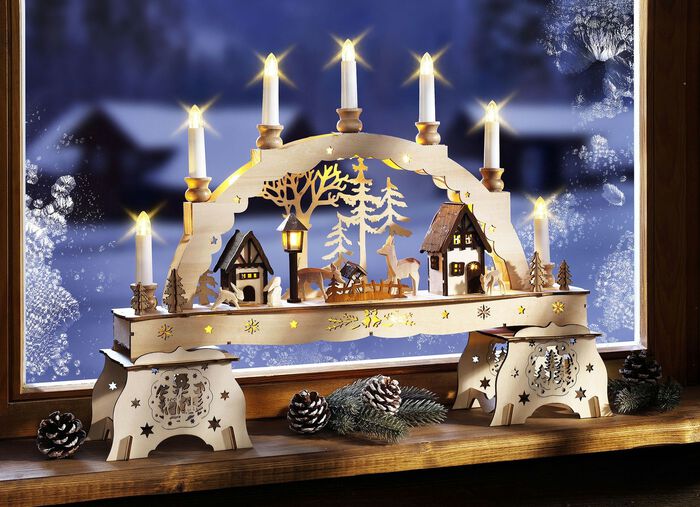 Verlichte licht-/kaarsenbogen-Podeste 