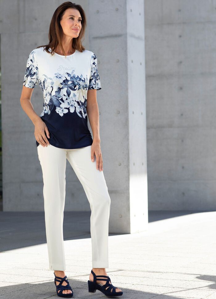 Stijlvol shirt met strass-opschrift 