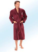 Badjas met geborduurd anker BORDEAUX