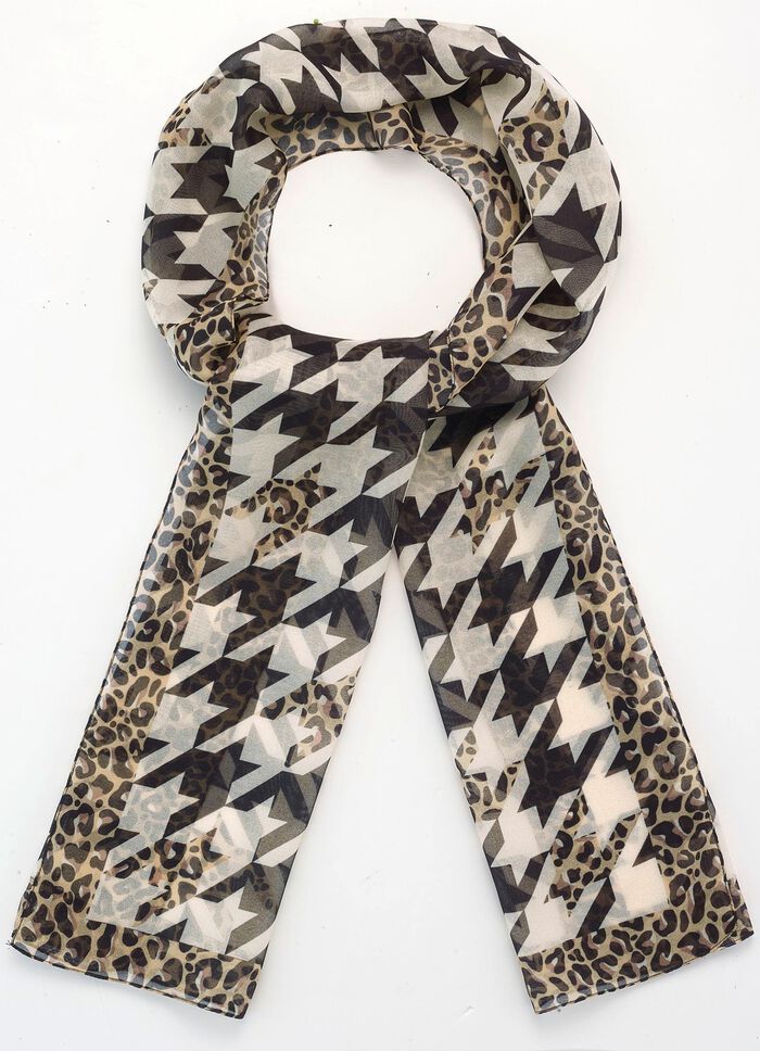 Sjaal met pied-de-poule-motief 